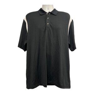Izod Polo Shirt XL Xtreme Function Black Vented Golf Short Sleeve Performance